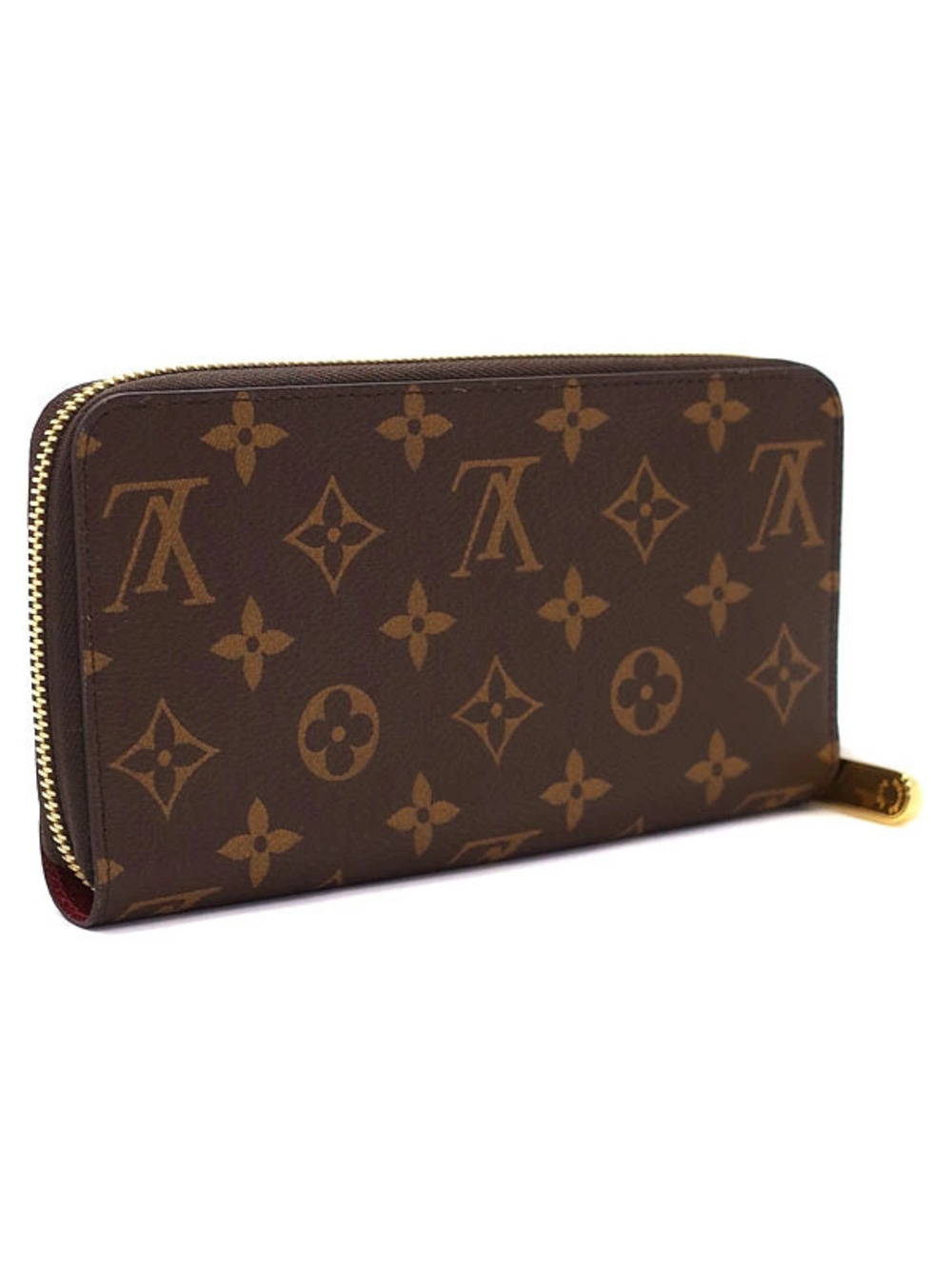 Louis Vuitton Monogram Zipper Long Round Wallet Zippy Brown